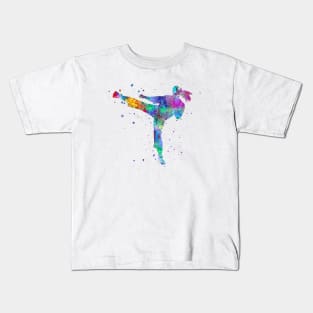 Karate fighter girl Kids T-Shirt